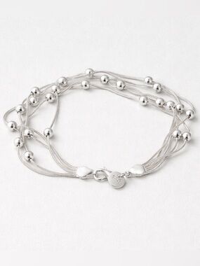 925 sterling Silver Bead Bracelet - Women's Elegant Jewelry